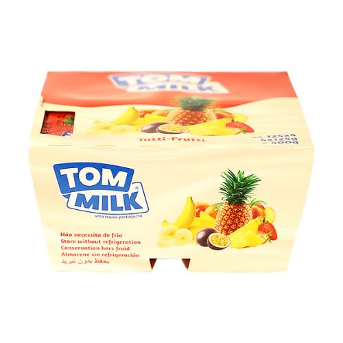 TOM MILK TUTTI-FRUTTI DAIRY DESSERT 125G 4PCS