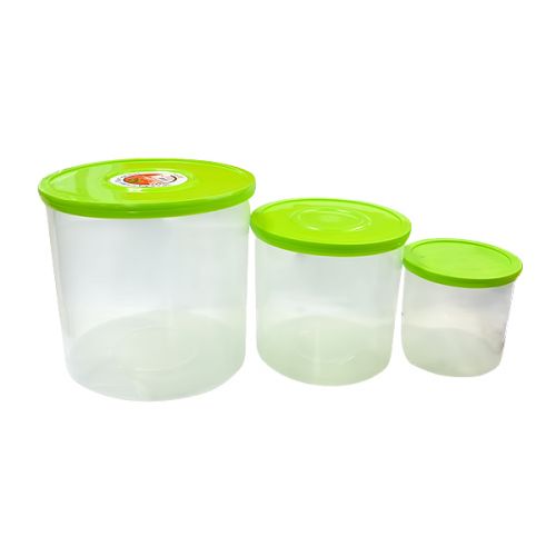 3PCS CRYSTAL CYLINDER STORAGE CONTAINER SET