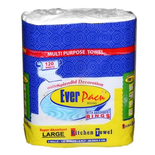 EVERPACK PAPER NAPKIN / KITCHEN TOWEL LARGE SIZE 2 ROLLS