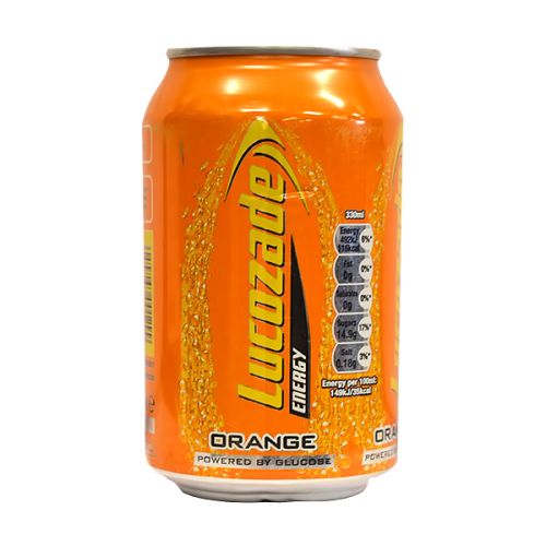 LUCOZADE CAN ORANGE 330ML 