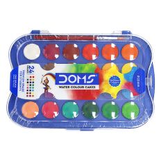 DOMS WATER COLOUR CAKES SET 24PCS 23MM 