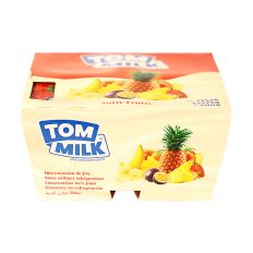 TOM MILK TUTTI-FRUTTI DAIRY DESSERT 125G 4PCS