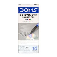 Doms Cd-dvd/ohp Marker Pens Box 10pcs Blue