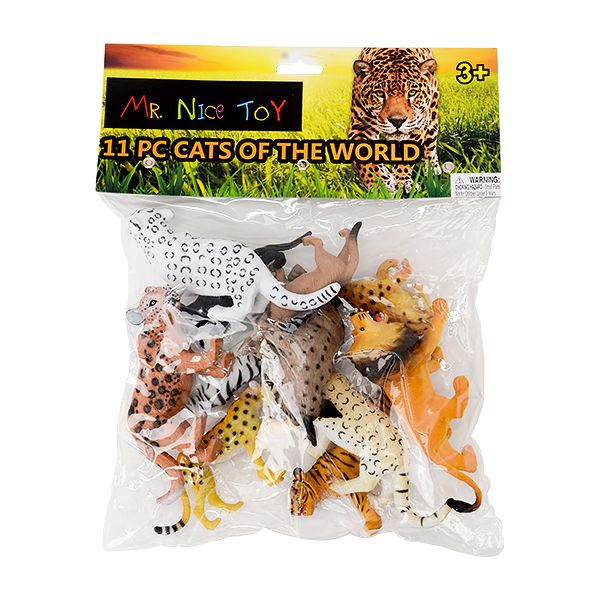 WILD CATS TOY SET 11PCS 3YRS+ DQL-170783