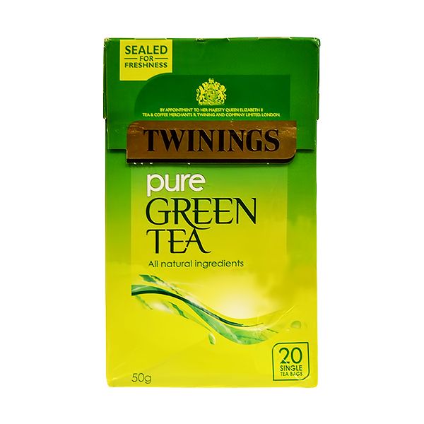 TWININGS PURE GREEN TEA 20 TEA BAGS