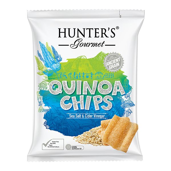 HUNTER'S QUINOA CHIPS SALT & VINEGAR 75G 