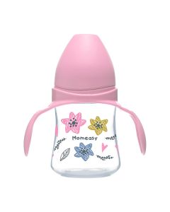 MOMEASY WIDE NECK FEEDING BOTTLE 5OZ WITH HANDLE