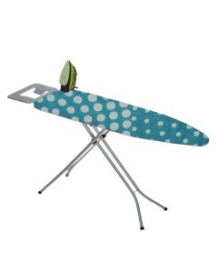 CAROLINA IRONING BOARD WITH IRON STAND 4-LEG OPENSIZE 33X110CM METAL/FABRIC MIXED COLOURS