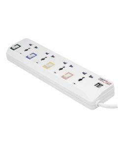 VOLTPLUS EXTENSION SOCKET 4WAY 2METRE SWITCH+USB