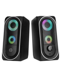 HP MULTIMEDIA SPEAKER WIRED WITH LED LIGHTING BLACK 