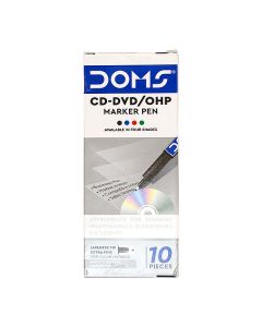 DOMS CD-DVD/OHP MARKER PENS BOX 10PCS BLUE 