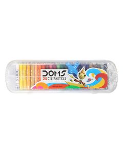 DOMS OIL PASTELS PLASTIC BOX 25 SHADES 