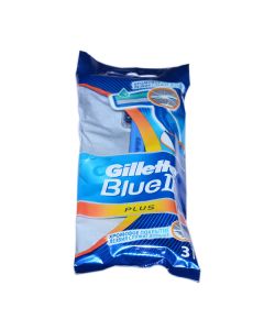 GILLETTE BLUE 2 PLUS TWIN BLADES (3 PCS)