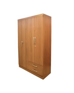 4-DOOR WOODEN WARDROBE 2 DRAWERS WHITE/CARVALLE