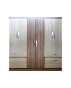WOODEN WARDROBE  8 DOORS & 2 DRAWERS