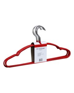 HANGERS ANTI-SLIP METAL PVC 10PCS MIXED COLOURS