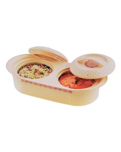 CELLO HOTPOT INSULATED WICKER TWIN (1000ML+1000ML)