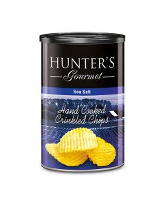 HUNTER'S POTATO CHIPS CRINKLED CHIPS SEA SALT CANNISTER 140G  