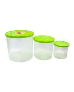 3PCS CRYSTAL CYLINDER STORAGE CONTAINER SET