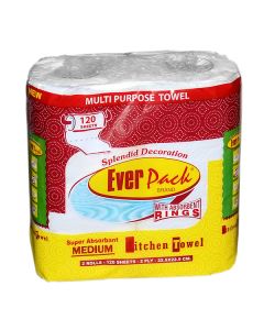 EVERPACK PAPER NAPKIN / KITCHEN TOWEL MEDIUM SIZE 2 ROLLS