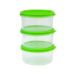 CONTAINER SET 3PCS 225ML ROUND PLASTIC MIXED COLORS L5642X3M