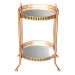 SIDE TABLE MIRROR TRAY TOP 2 TIER