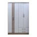 4-door Wooden Wardrobe 2 Drawers Off-white/brown