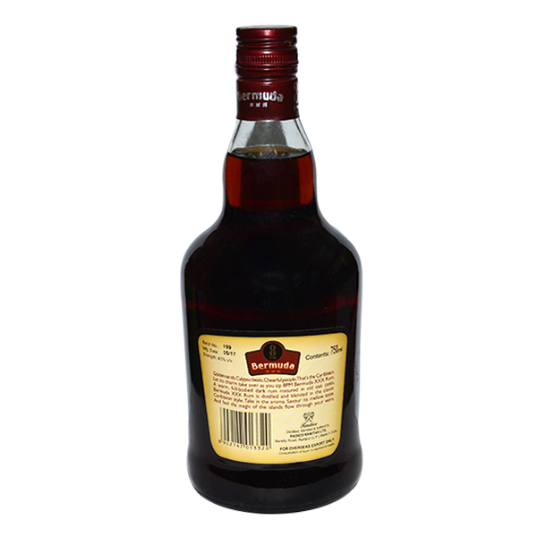 BERMUDA DARK RUM 40% 750ML  