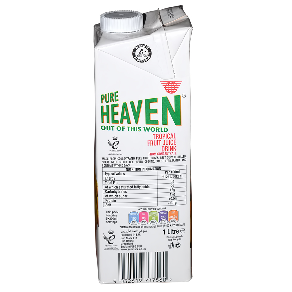 PURE HEAVEN TROPICAL JUICE TETRA PAK 1L
